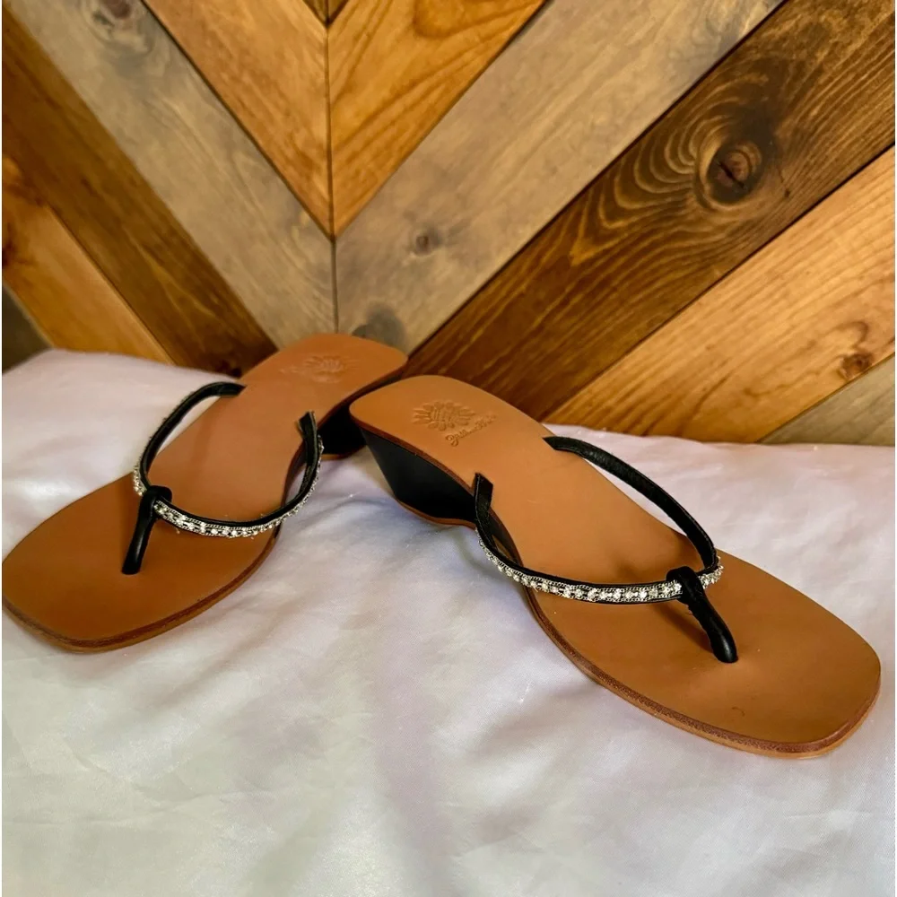 Crystal Strap Sandals Sz 7 - Picture 8 of 14